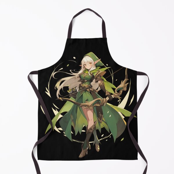 Item preview, Anime Elf Archer – Fantasy Warrior with Bow and Green Cloak designed and sold by Meiersbeste.