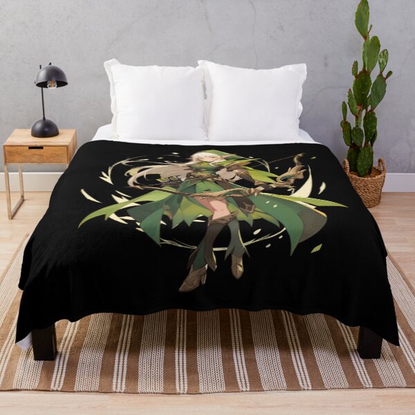 Item preview, Anime Elf Archer – Fantasy Warrior with Bow and Green Cloak designed and sold by Meiersbeste.