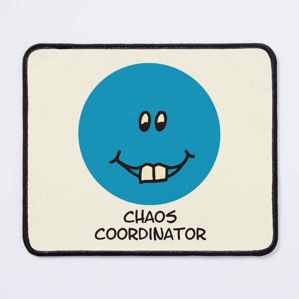 Item preview, Chaos Coordinator Funny Blue Face Cartoon designed and sold by Victor Shadehorn.