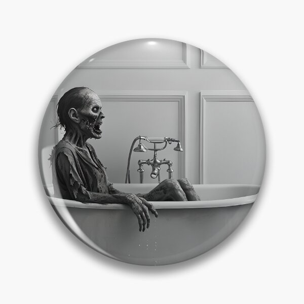 Item preview, Zombie in Bathtub - Grayscale designed and sold by NightTimeJ.