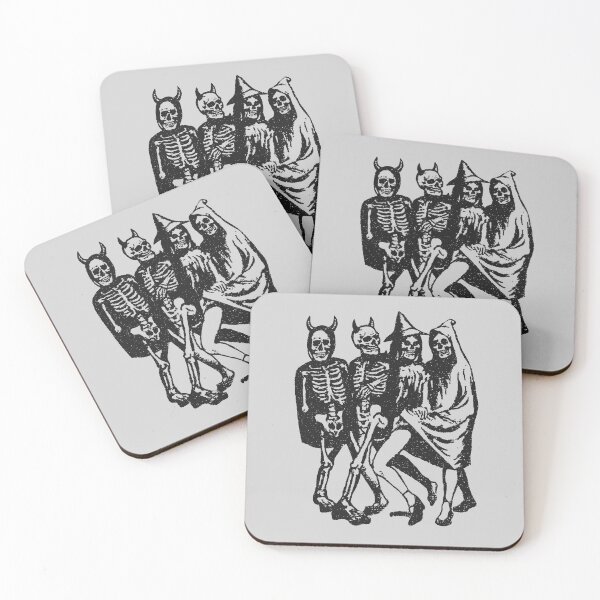 Item preview, Vintage Tattoo Skeletons | Retro Halloween Dance Party Crew designed and sold by Mystikos Art.