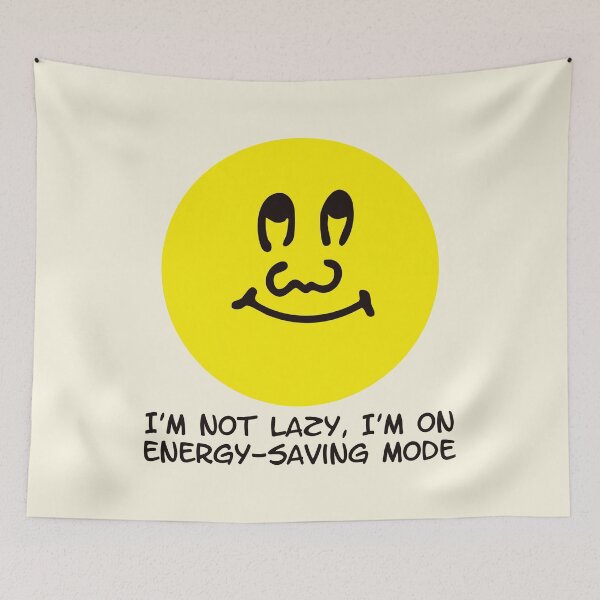 Item preview, I’m Not Lazy I’m on Energy Saving Mode Funny Face designed and sold by Victor Shadehorn.
