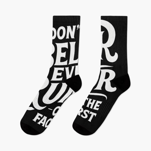 Item preview, Don’t Believe Every Rumor – black-and-white typography designed and sold by aminz4.