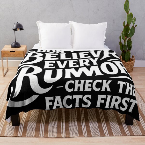 Item preview, Don’t Believe Every Rumor – black-and-white typography designed and sold by aminz4.