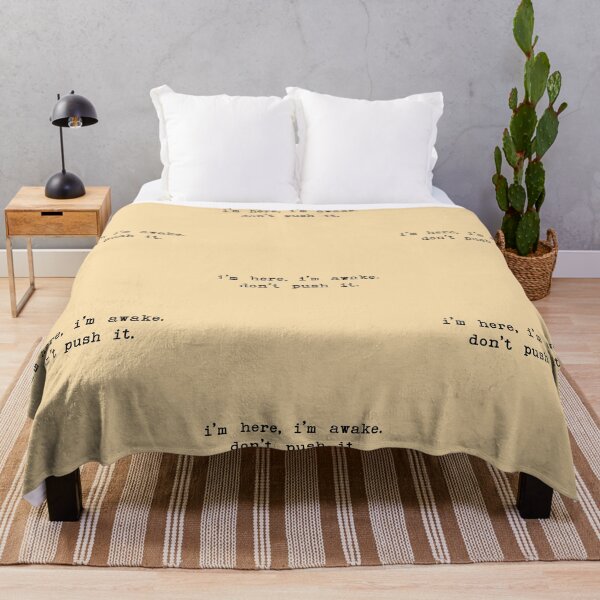 Aperçu de l'œuvre I'm Here I'm Awake Don't Push It - morning humor - coffe addict créée et vendue par CalroStudiio.
