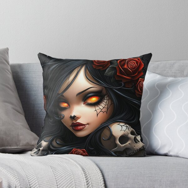 Item preview, Dark Rose Queen – Gothic Beauty with Fiery Eyes designed and sold by Ruhrpott-Design.