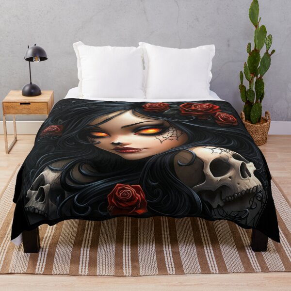 Item preview, Dark Rose Queen – Gothic Beauty with Fiery Eyes designed and sold by Ruhrpott-Design.