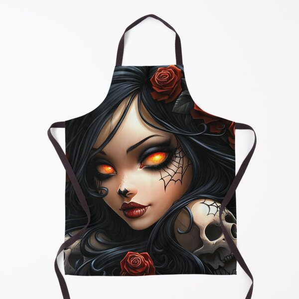 Item preview, Dark Rose Queen – Gothic Beauty with Fiery Eyes designed and sold by Ruhrpott-Design.