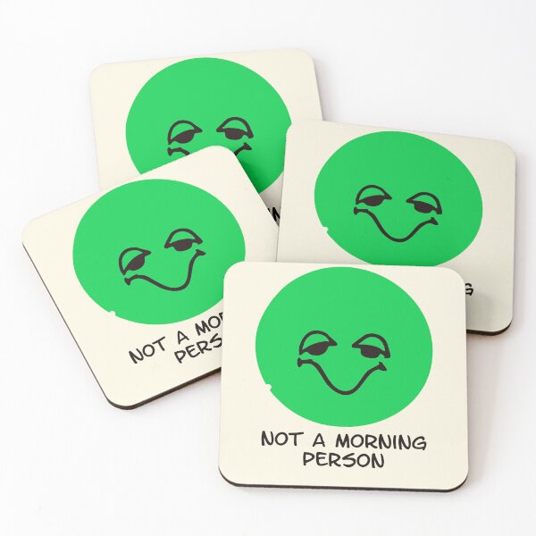 Item preview, Not a Morning Person Sleepy Green Face Design designed and sold by Victor Shadehorn.