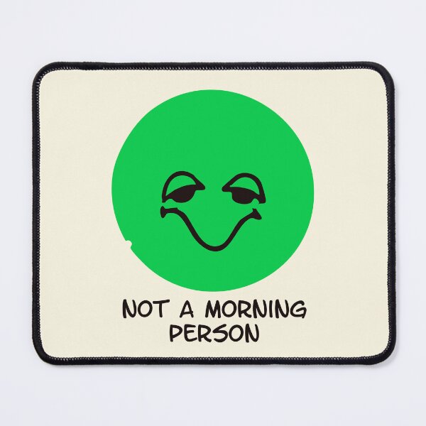 Item preview, Not a Morning Person Sleepy Green Face Design designed and sold by Victor Shadehorn.