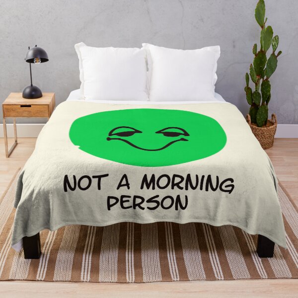 Item preview, Not a Morning Person Sleepy Green Face Design designed and sold by Victor Shadehorn.