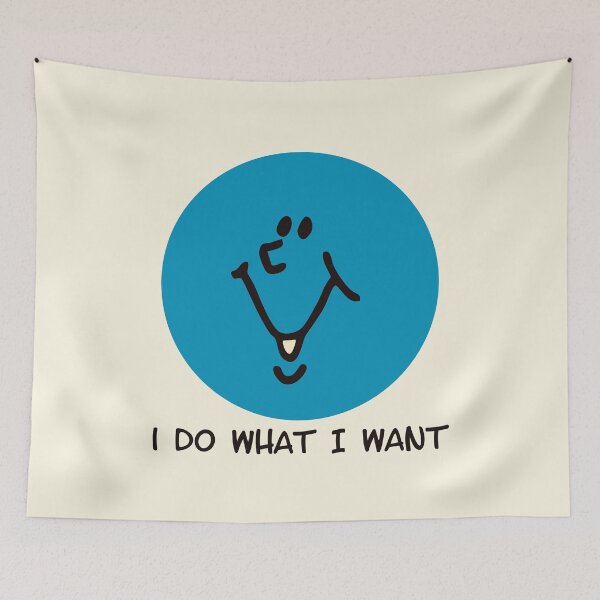 Item preview, I Do What I Want Funny Blue Face Attitude Design designed and sold by Victor Shadehorn.