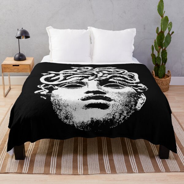 Item preview, Grunge Stencil Medusa Head | Distressed Greek Mythology Statue Art designed and sold by Mystikos Art.