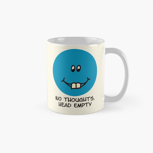 Item preview, No Thoughts Head Empty Funny Blue Face Meme designed and sold by Victor Shadehorn.
