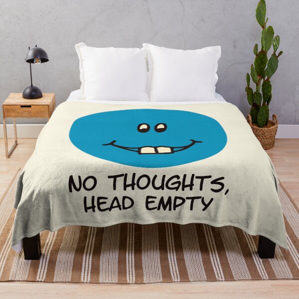 Item preview, No Thoughts Head Empty Funny Blue Face Meme designed and sold by Victor Shadehorn.