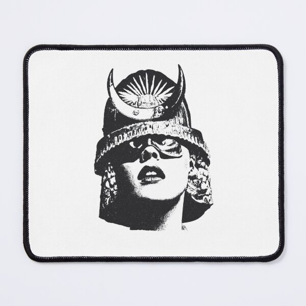 Item preview, Grunge Stencil Female Samurai Warrior | Distressed Japanese Aesthetic Art designed and sold by Mystikos Art.