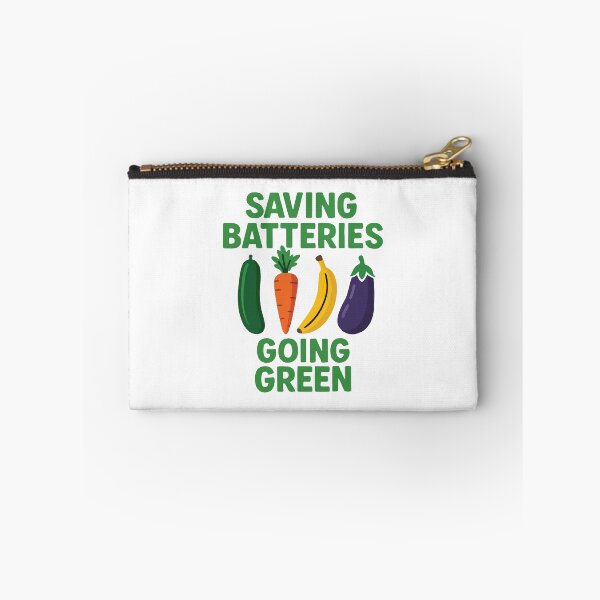 Item preview, Saving Batteries Going Green, Funny Inappropriate Humor, Vegan Vegetable, Eco Friendly Garden designed and sold by PrintItStudio.