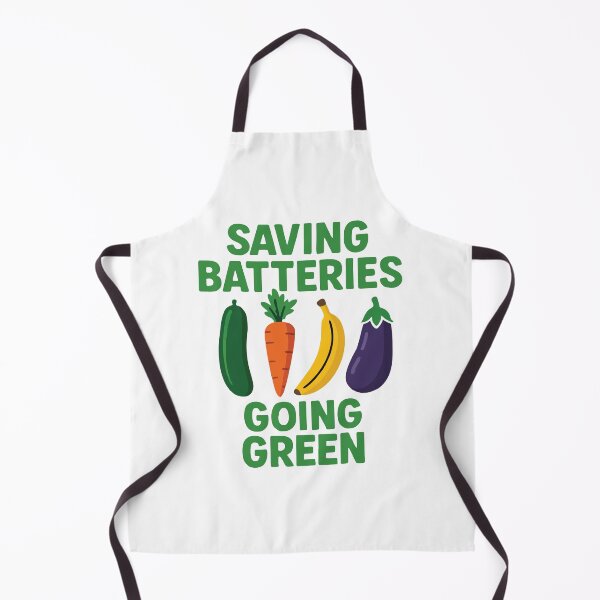 Item preview, Saving Batteries Going Green, Funny Inappropriate Humor, Vegan Vegetable, Eco Friendly Garden designed and sold by PrintItStudio.