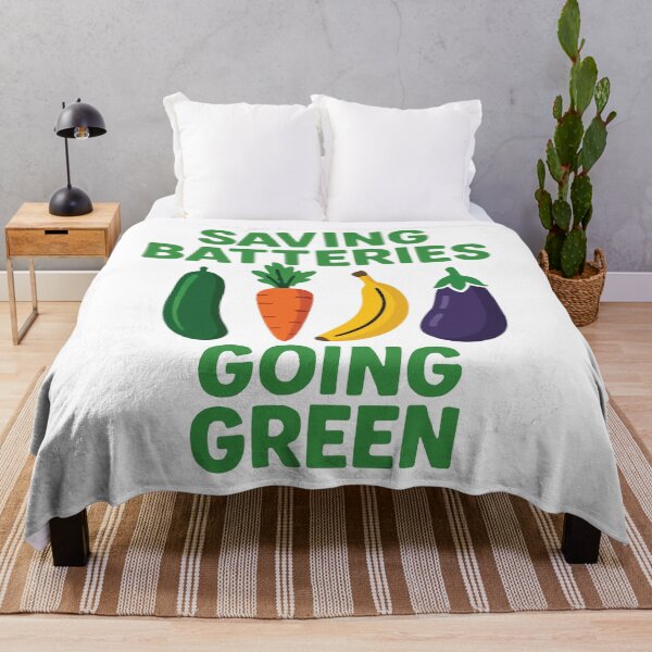 Item preview, Saving Batteries Going Green, Funny Inappropriate Humor, Vegan Vegetable, Eco Friendly Garden designed and sold by PrintItStudio.