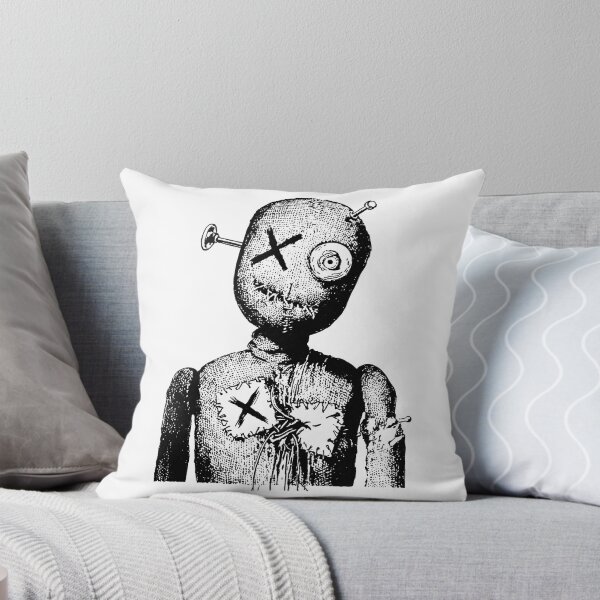 Item preview, Grunge Voodoo Rag Doll | Distressed Black and White Horror Aesthetic designed and sold by Mystikos Art.