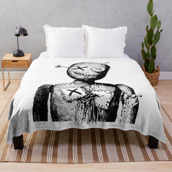 Item preview, Grunge Voodoo Rag Doll | Distressed Black and White Horror Aesthetic designed and sold by Mystikos Art.