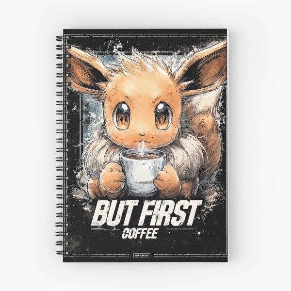Item preview, Fluffy Eared Brew: But First, Coffee in Morning Evolutions designed and sold by Senpaiwaves.