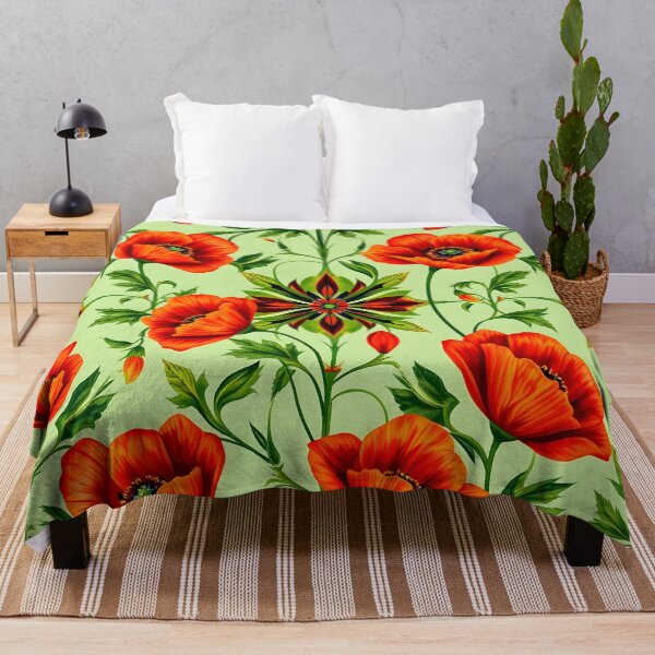 Item preview, Art Deco Poppy Background designed and sold by Sharon Schwalbe.