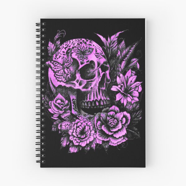 Item preview, Tattoo design of skull, flowers, and butterfly. Pink designed and sold by TheTattooGuy.