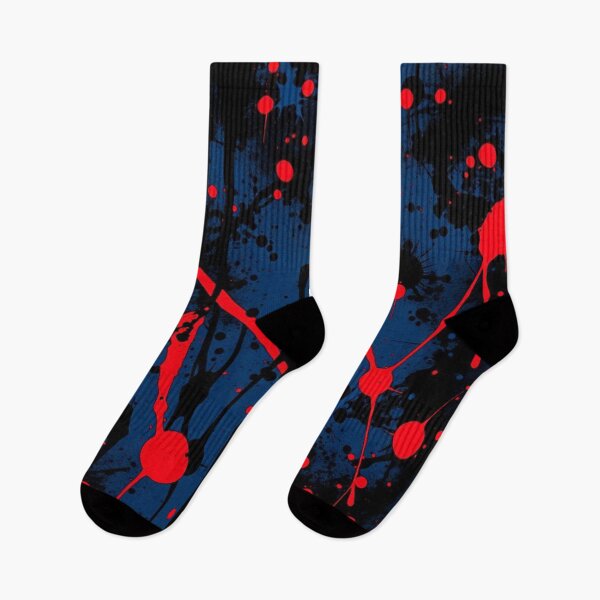 Item preview, Abstract Red Blue and Black Splatter Art designed and sold by UNK-Fatigues.