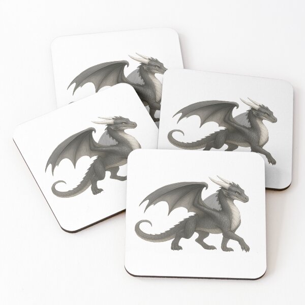 Item preview, Majestic grey Dragon – Elegant Fantasy Creature Illustration designed and sold by Hatchling Hollow.