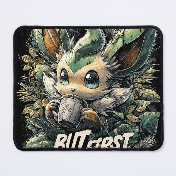 Item preview, Leafy-Eared Brew: But First, Coffee in Verdant Dawn designed and sold by Senpaiwaves.