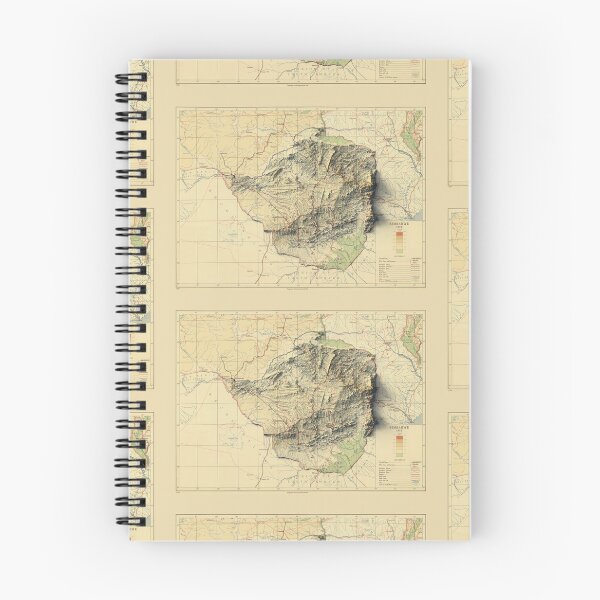 Item preview, 1954 Zimbabwe Relief Map 3D digitally-rendered designed and sold by ThinkAboutMaps.