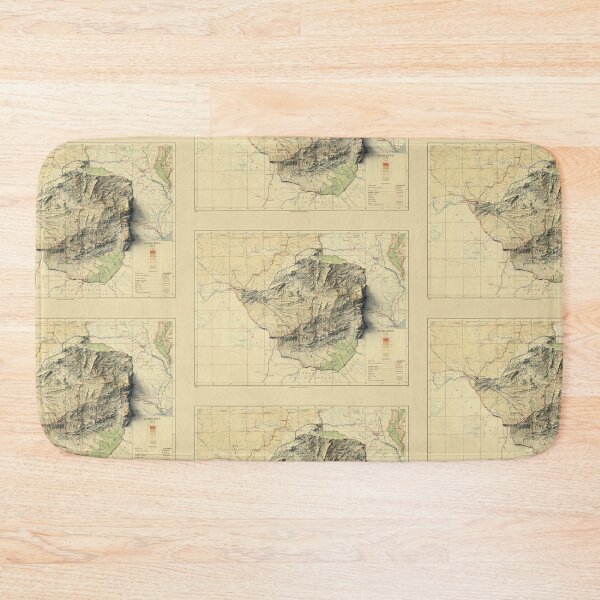 Item preview, 1954 Zimbabwe Relief Map 3D digitally-rendered designed and sold by ThinkAboutMaps.