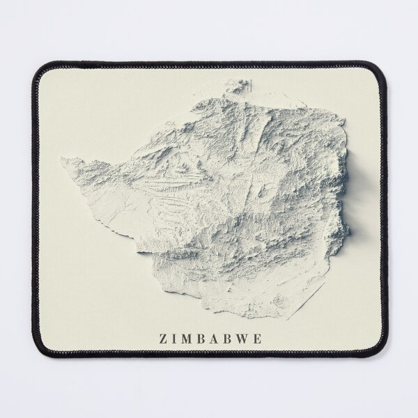 Item preview, Zimbabwe Relief Map 3D digitally-rendered designed and sold by ThinkAboutMaps.