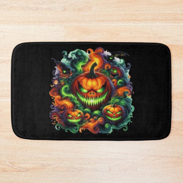 Item preview, halloween scary neon pumpkin designed and sold by szydelkowanika.