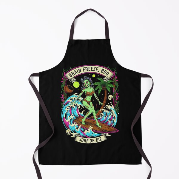 Item preview, Brain Freeze Retro Zombie Surfer  designed and sold by CoffinsArt.