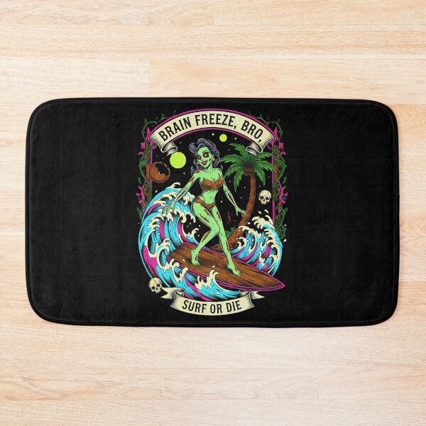Item preview, Brain Freeze Retro Zombie Surfer  designed and sold by CoffinsArt.