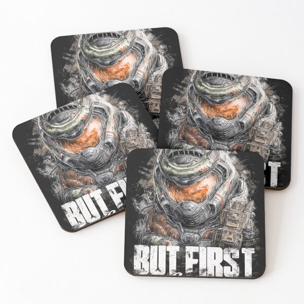 Item preview, Armored Slayer: But First, Coffee in Hellish Brew designed and sold by Senpaiwaves.
