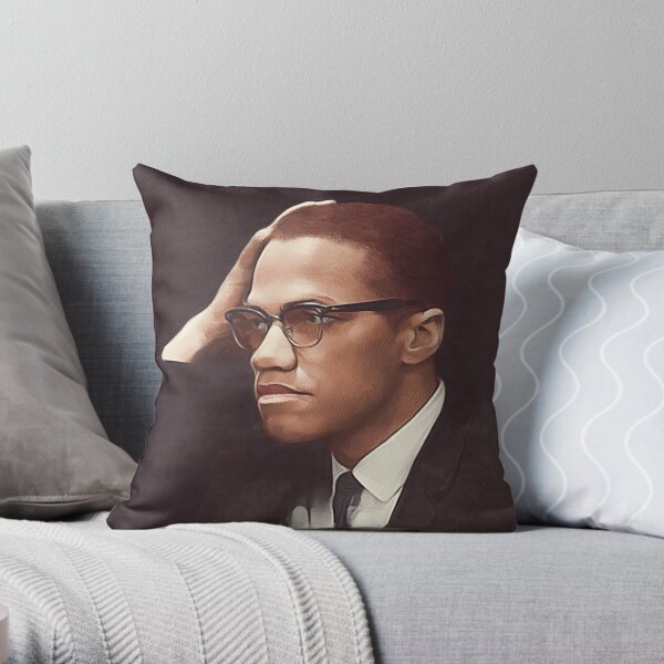 Malcolm X Throw Pillow