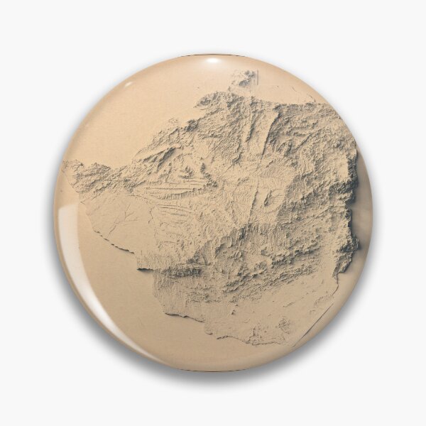 Item preview, Zimbabwe Relief Map 3D digitally-rendered designed and sold by ThinkAboutMaps.