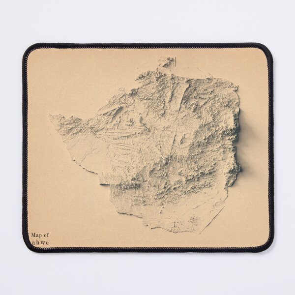 Item preview, Zimbabwe Relief Map 3D digitally-rendered designed and sold by ThinkAboutMaps.