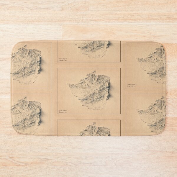 Item preview, Zimbabwe Relief Map 3D digitally-rendered designed and sold by ThinkAboutMaps.
