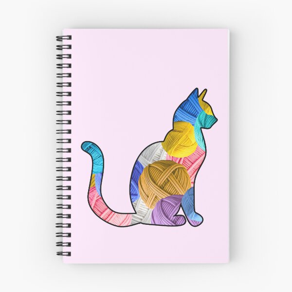 Item preview, Sitting Cat Design - Colorful Yarn Pattern designed and sold by TherezaDesign.
