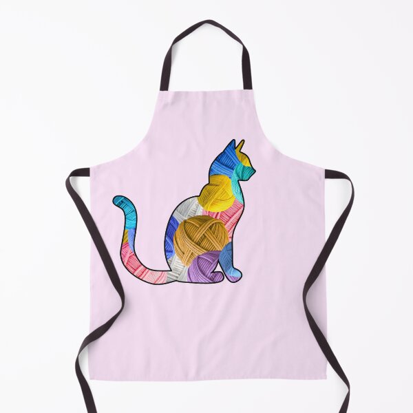 Item preview, Sitting Cat Design - Colorful Yarn Pattern designed and sold by TherezaDesign.