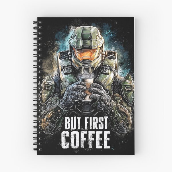 Item preview, Visored Spartan: But First, Coffee in Galactic Brew designed and sold by Senpaiwaves.