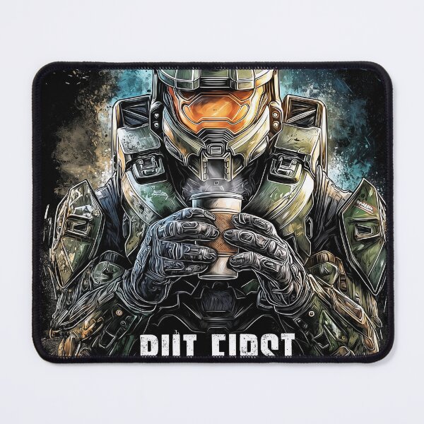 Item preview, Visored Spartan: But First, Coffee in Galactic Brew designed and sold by Senpaiwaves.