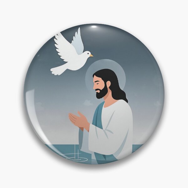 Item preview, The Baptism of Jesus — Holy Spirit Descends Like a Dove designed and sold by My Crown of Grace Publishing LLC.
