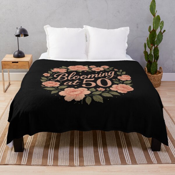 Item preview, Blooming at 50 Floral Birthday Shirt – Elegant Vintage Rose Design for Women | Classy 50th Birthday Gift Idea | Feminine Flower Wreath “Fifty and Fabulous” Milestone Celebration Tee designed and sold by New Art.