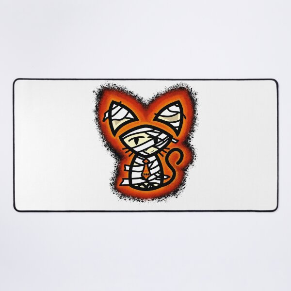 Item preview, Cat Ricky in a Mummy Costume with Glow Effect (Halloween 2025) designed and sold by BurningMonkey.