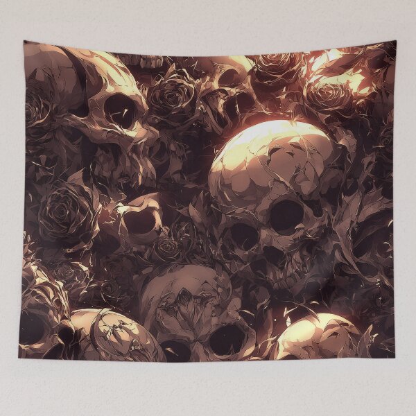 Item preview, Embers of Decay – Gothic Skull and Rose Pattern designed and sold by Skolyak.